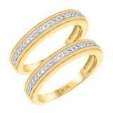 Photo of Lyla 1/2 ct tw. Diamond Same Sex Mens Band Set 10K Yellow Gold [WM212Y]