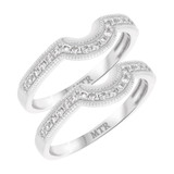 Photo of Lyla 1/3 ct tw. Diamond Same Sex Ladies Band Set 14K White Gold [WL212W]