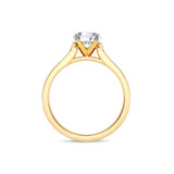Photo of Gedel 1 3/4 CT. T.W. Diamond Round Solitaire Bridal Set 14K Yellow Gold [BT378YE-R095]