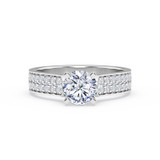 Photo of Gedel 3 ct tw. Diamond Round Solitaire Trio Set 14K White Gold [BT378WE-R095]