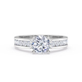 Photo of Lesha 2 3/4 ct tw. Diamond Round Solitaire Trio Set 10K White Gold [BT379WE-R095]