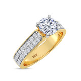 Photo of Gedel 3 ct tw. Diamond Round Solitaire Trio Set 10K Yellow Gold [BT378YE-R095]