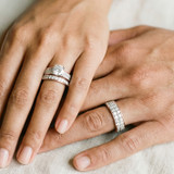 Photo of Gedel 3 ct tw. Diamond Round Solitaire Trio Set 10K Rose Gold [BT378R-R095]