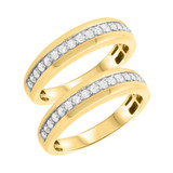 Photo of Melanie 7/8 ct tw. Lab Grown Diamond Same Sex Mens Band Set 14K Yellow Gold [WM1414Y]