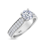 Photo of Gedel 1 3/8 ct tw. Diamond Round Solitaire Engagement Ring 10K White Gold [BT378WE-R095]