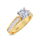 Photo of Lesha 1 1/2 ct tw. Diamond Round Solitaire Engagement Ring 14K Yellow Gold [BT379YE-R095]