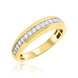 Photo of Melanie 1/2 ct tw. Lab Grown Diamonds Mens Band 10K Yellow Gold [BT1414YM]