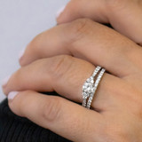 Photo of Dothan 1 1/10 CT. T.W. Diamond Round Solitaire Bridal Set 14K White Gold [BR467W-R038]