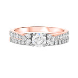 Photo of Dothan 1 1/10 Carat T.W. Diamond Round Solitaire Bridal Set 10K Rose Gold [BR467R-R038]