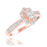 Photo of Lyla 1/2 ct tw. Diamond Oval Solitaire Engagement Ring 10K Rose Gold [BT212RE-C000]