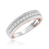 Photo of Rosette 1 7/8 ct tw. Round Solitaire Trio Set 10K White Gold [BT450WM]