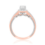 Photo of Rook 1 Carat T.W. Diamond Princess Solitaire Bridal Set 10K Rose Gold [BT453RE-P045]