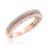 Photo of Rook 1 3/8 ct tw. Diamond Princess Solitaire Trio Set 10K Rose Gold [BT453RL]