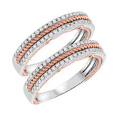 Photo of Rook 1/2 ct tw. Diamond Same Sex Ladies Band Set 10K White Gold [WL453W]