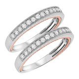 Photo of Dream 2/3 ct tw. Diamond Same Sex Ladies Band Set 14K White Gold [WL455W]