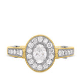 Photo of Dream 1 3/4 ct tw. Diamond Oval Solitaire Trio Set 14K Yellow Gold [BT455YE-V038]