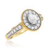 Photo of Dream 1 3/4 ct tw. Diamond Oval Solitaire Trio Set 14K Yellow Gold [BT455YE-V038]