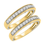 Photo of Dream 1 1/10 ct tw. Diamond Same Sex Mens Band Set 14K Yellow Gold [WM455Y]