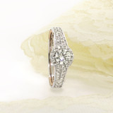 Photo of Raven 7/8 ct tw. Diamond Round Solitaire Engagement Ring 10K Rose Gold [BT456RE-R045]
