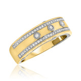 Photo of Raven 3/4 ct tw. Diamond Same Sex Mens Band Set 14K Yellow Gold [BT456YM]