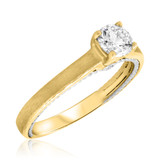 Photo of Mae 1/2 ct tw. Diamond Round Solitaire Engagement Ring 10K Yellow Gold [BT460YE-R045]