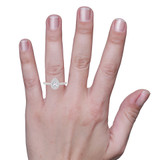 Photo of Adeola 7/8 ct tw. Pear Solitaire Engagement Ring 10K Rose Gold [BT363RE-F045] [HT]