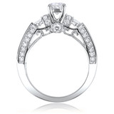 Photo of Cadence 1 1/4 Carat T.W. Diamond Round Solitaire Bridal Set 14K White Gold [BT564WE-R045]