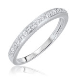 Photo of Colt 1 3/8 Carat T.W. Diamond Round Solitaire Bridal Set 10K White Gold [BT560WL]