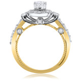 Photo of Colt 1 3/8 Carat T.W. Diamond Round Solitaire Bridal Set 14K Yellow Gold [BT560YE-R045]