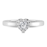 Photo of Ellison 1/3 ct tw. Lab Grown Diamond Heart Solitaire Bridal Set 14K White Gold [BT1637WE-C000]