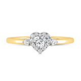 Photo of Dane 3/8 ct tw. Lab Grown Diamond Heart Solitaire Engagement Ring 10K Yellow Gold [BT1639YE-C000]
