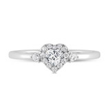 Photo of Dane 3/8 ct tw. Lab Grown Diamond Heart Solitaire Engagement Ring 10K White Gold [BT1639WE-C000]