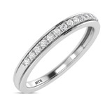 Photo of Trace 1/3 ct tw. Lab Grown Diamond Wedding Band Set 10K White Gold [BT1636WL]