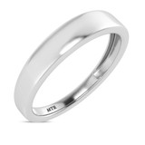 Photo of Ellison Traditional Mens Wedding Band 10K White Gold. [BT1637WM]