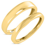 Photo of Ellison 0 ct tw. Lab Grown Diamond Wedding Band Set 14K Yellow Gold [WB1637Y]