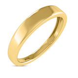 Photo of Heath Traditional Mens Wedding Band 10K Yellow Gold. [BT1638YM]