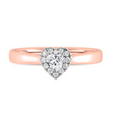 Photo of Heath 1/3 ct tw. Lab Grown Heart Solitaire Trio Set 14K Rose Gold [BT1638RE-C000]