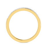 Photo of Trace 1/2 ct tw. Lab Grown Diamond Heart Solitaire Bridal Set 14K Yellow Solid Gold [BT1636YL]