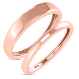 Photo of Heath Classic Wedding Band Set 14K Rose Gold [WB1638R]