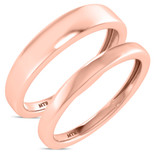 Photo of Ellison 0 ct tw. Lab Grown Diamond Wedding Band Set 10K Rose Gold [WB1637R]