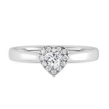 Photo of Heath 1/3 ct tw. Lab Grown Diamond Heart Solitaire Bridal Set 14K White Gold [BT1638WE-C000]
