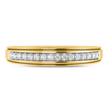 Photo of Trace 1/5 ct tw. Lab Grown Diamond Mens Wedding Band 14K Yellow Gold [BT1636YM]