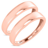 Photo of Ellison 0 ct tw. No Gemstone Diamond Same Sex Mens Band Set 14K Rose Gold [WM1637R]