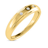 Photo of Dane 1/25 ct tw. Lab Grown Diamond Wedding Band Set 14K Yellow Gold [BT1639YM]