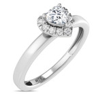 Photo of Ellison 1/3 ct tw. Lab Grown Diamond Heart Solitaire Trio Set 10K White Gold [BT1637WE-C000]
