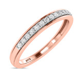 Photo of Trace 1/3 ct tw. Lab Grown Diamond Same Sex Ladies Band Set 10K Rose Gold [BT1636RL]