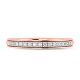 Photo of Trace 1/3 ct tw. Lab Grown Diamond Wedding Band Set 10K Rose Gold [BT1636RL]