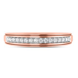 Photo of Trace 1/3 ct tw. Lab Grown Diamond Wedding Band Set 10K Rose Gold [BT1636RM]