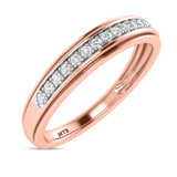 Photo of Trace 1/3 ct tw. Lab Grown Diamond Wedding Band Set 10K Rose Gold [BT1636RM]