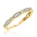 Photo of Sisu 1 ct tw. Lab Grown Diamond Heart Cluster Bridal Set 10K Yellow Gold [BT5863YL]